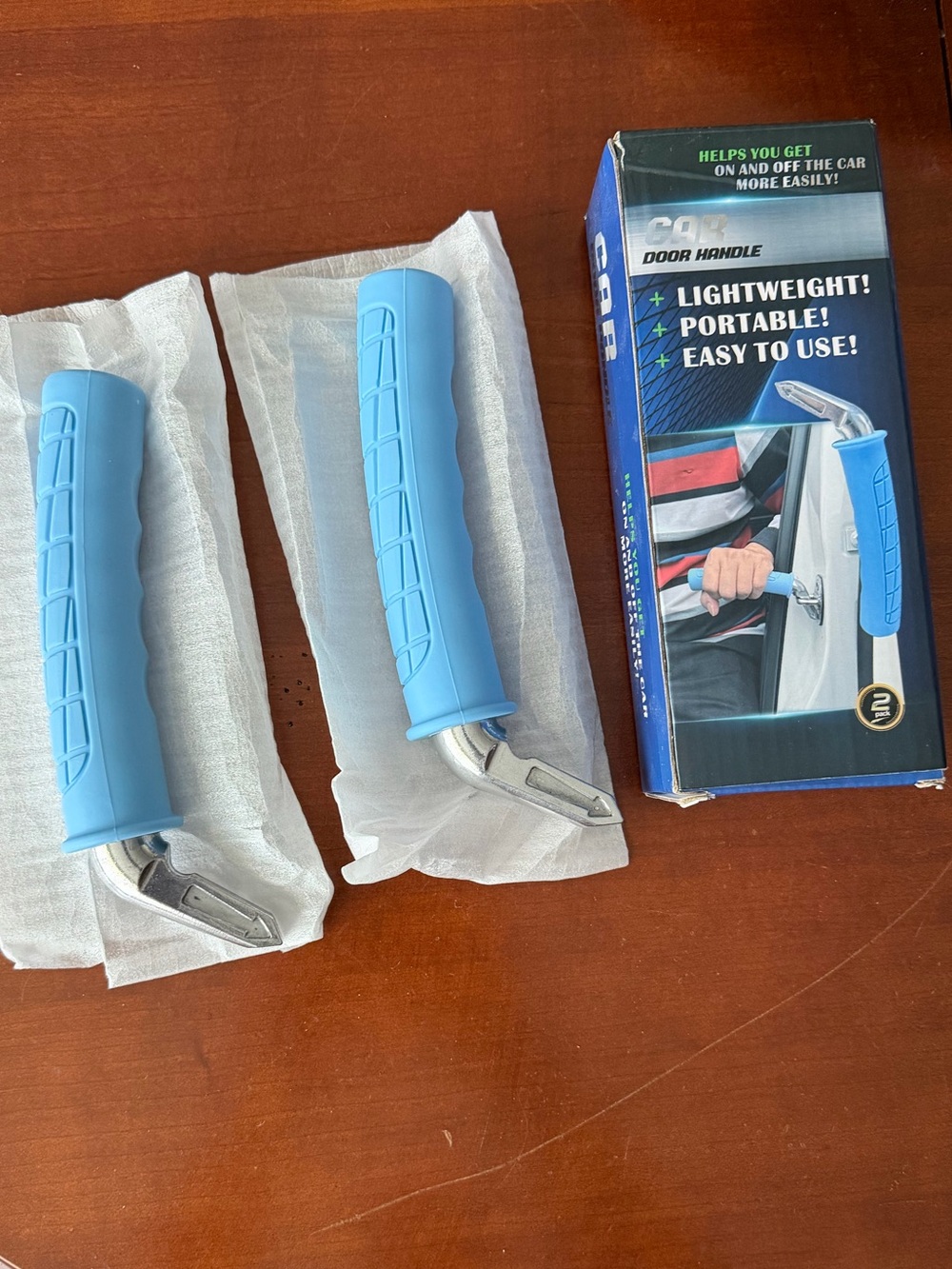 Blue Car Door Handle Assist - Set of 2